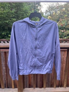 Zella lavender-purple full-zip lightweight activewear windbreaker jacket